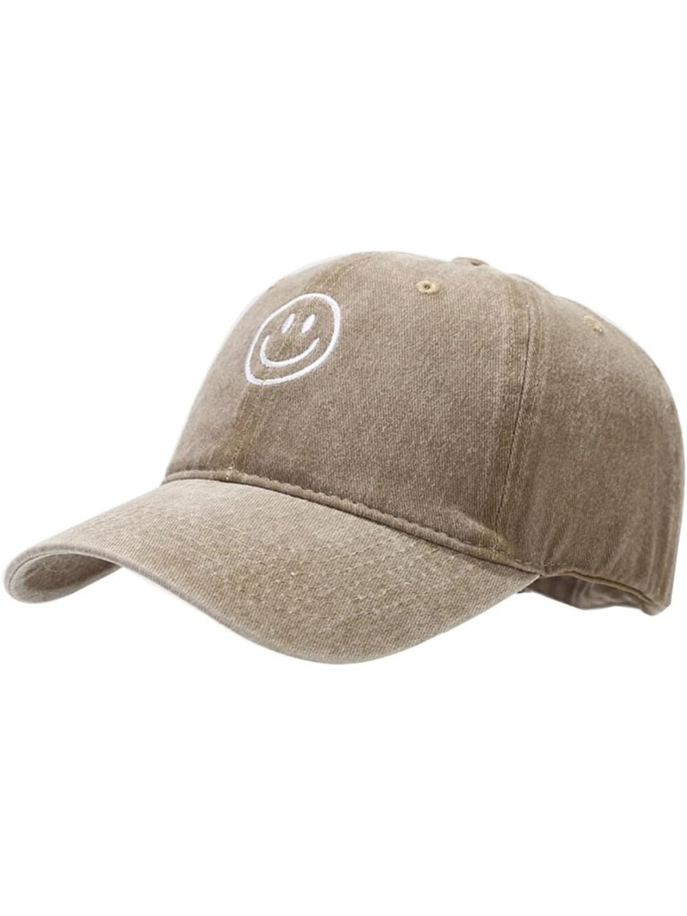 🎃Unisex Khaki Vintage Washed Distress Cotton Profile Basic Solid Baseball Caps